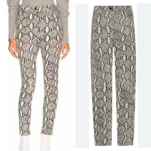 A.L.C. Snakeskin Turner Lamb Leather Pants Size 2